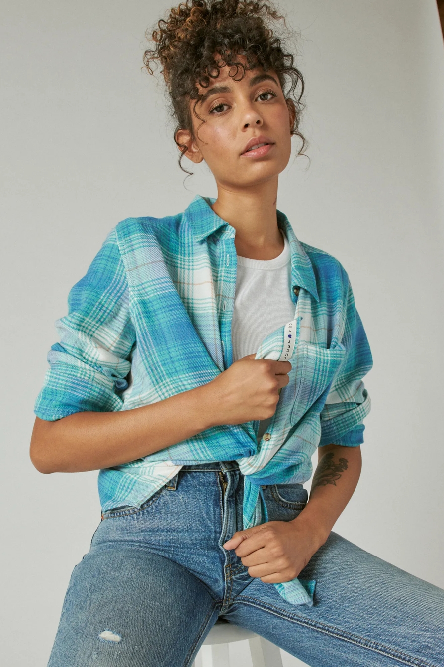THE PLAID BOYFRIEND FLANNEL BUTTON-DOWN SHIRT, image 6