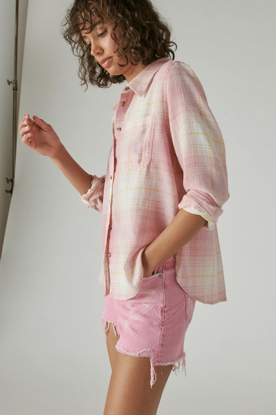 THE PLAID BOYFRIEND FLANNEL BUTTON-DOWN SHIRT, image 3