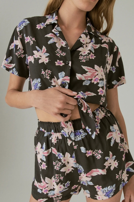 TIE FRONT SHORT SLEEVE HAWAIIAN SHIRT, image 4