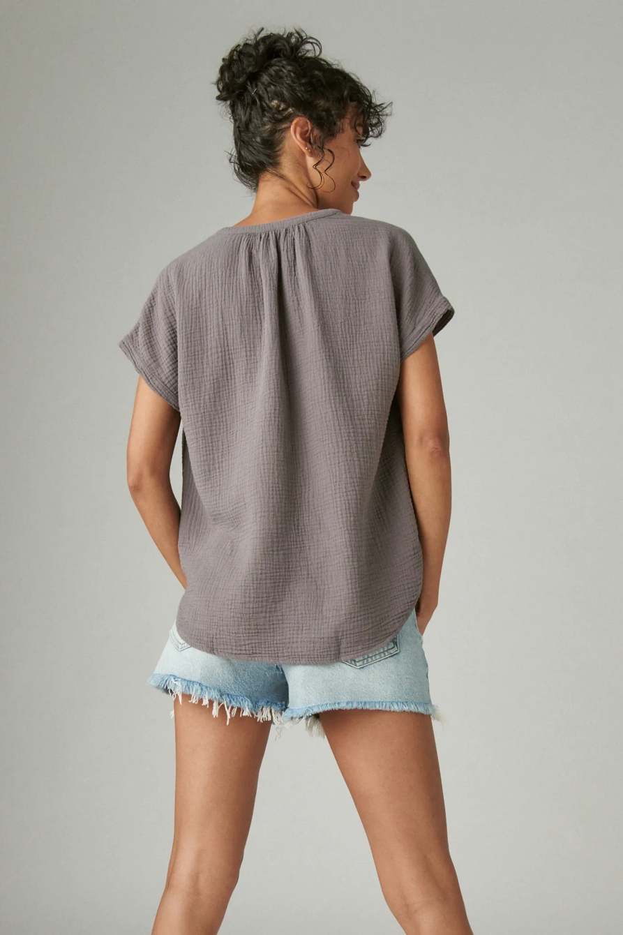 SHORT SLEEVE OPEN NECK SHIRT, image 3