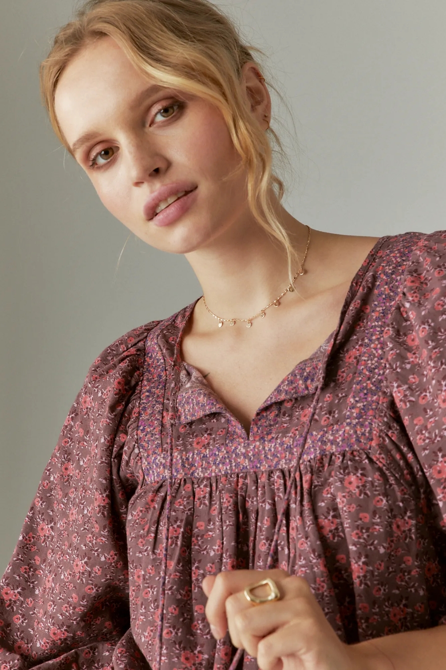 LONG SLEEVE MIX PRINT PEASANT, image 3
