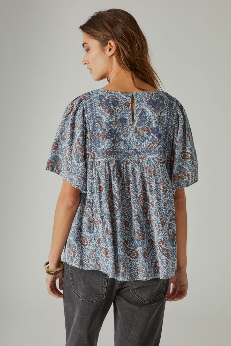 SHORT SLEEVE EMBROIDERED TOP, image 3