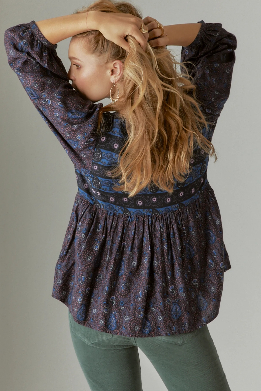 PRINT MIX PEASANT BLOUSE, image 2