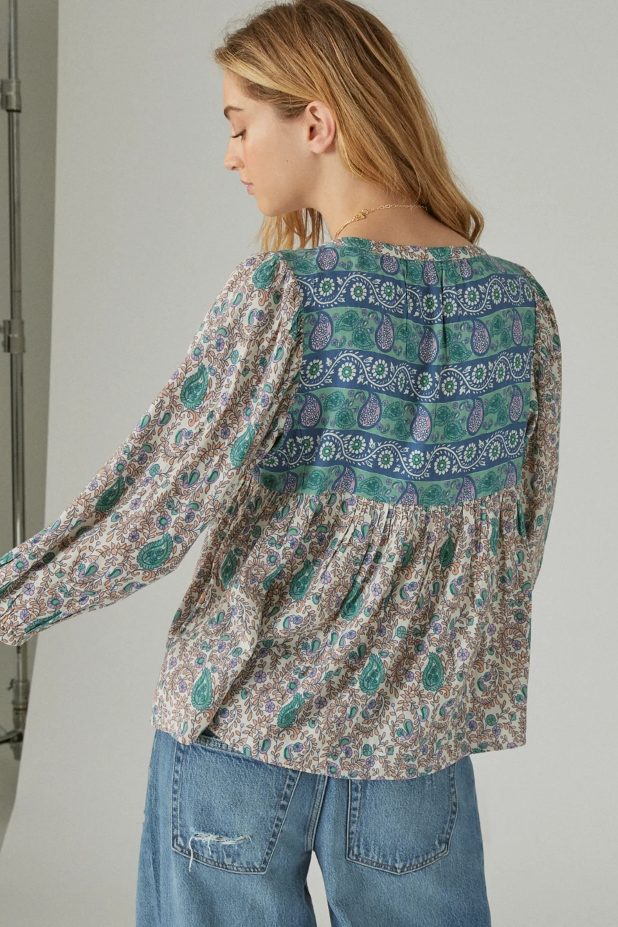 PRINT MIX PEASANT BLOUSE, image 3