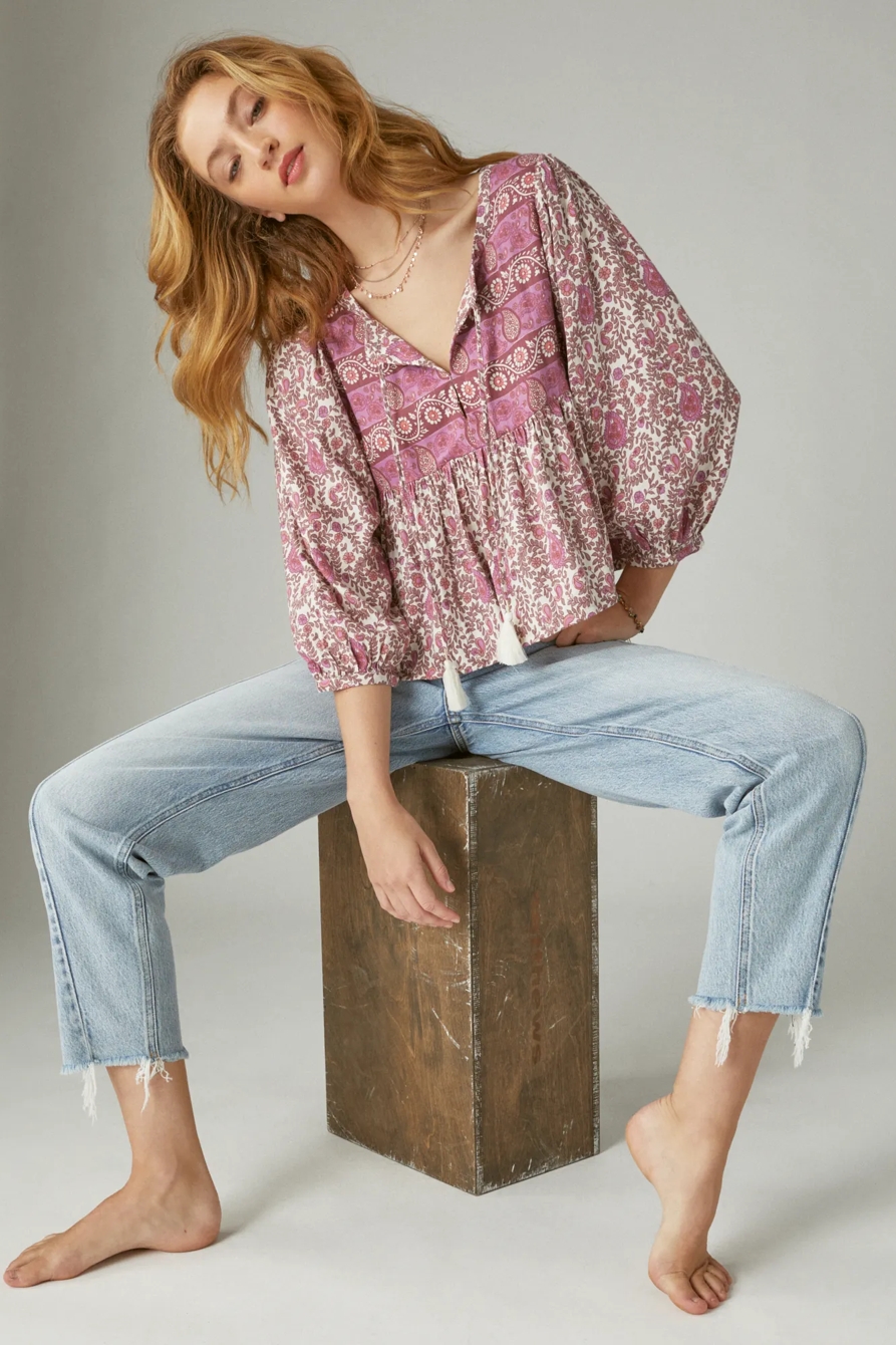PRINT MIX PEASANT BLOUSE, image 4