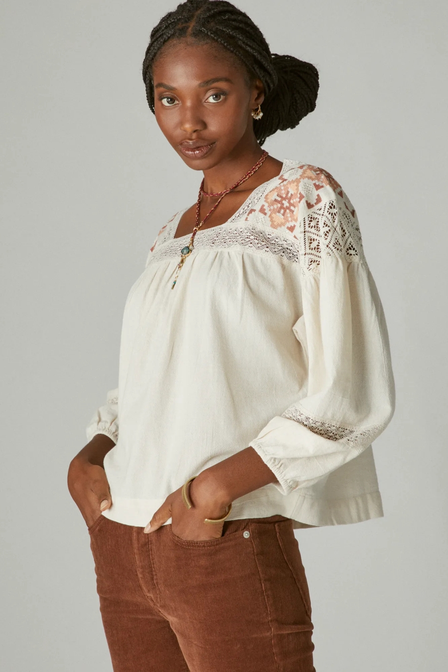 EMBROIDERED SHOULDER TOP, image 2