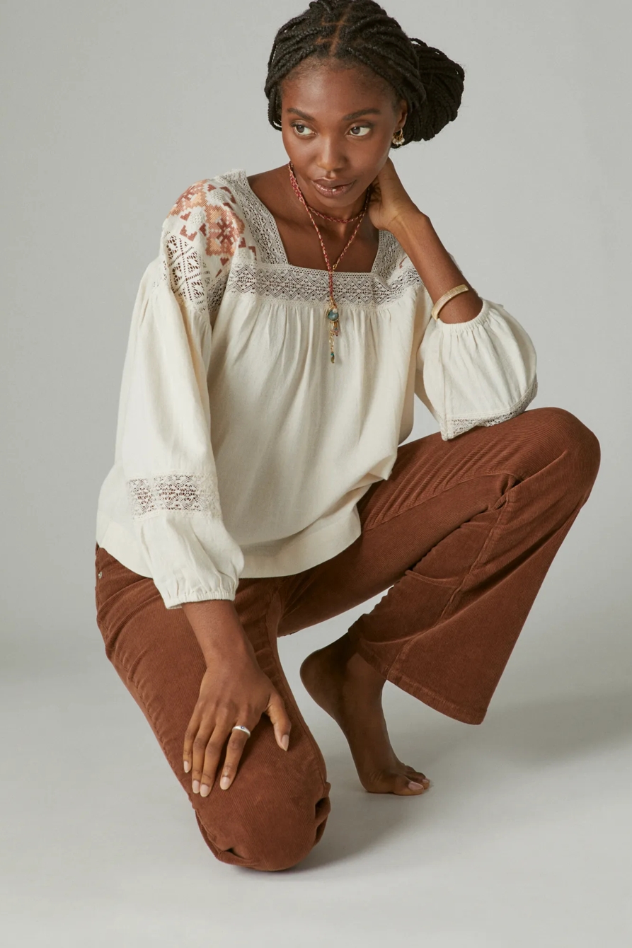 EMBROIDERED SHOULDER TOP, image 4