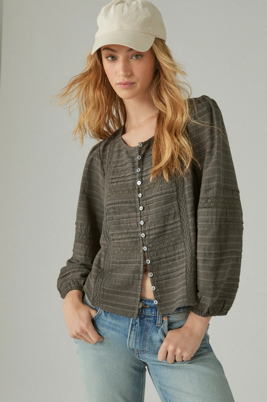 PINTUCK LACE SHIRT, image 2