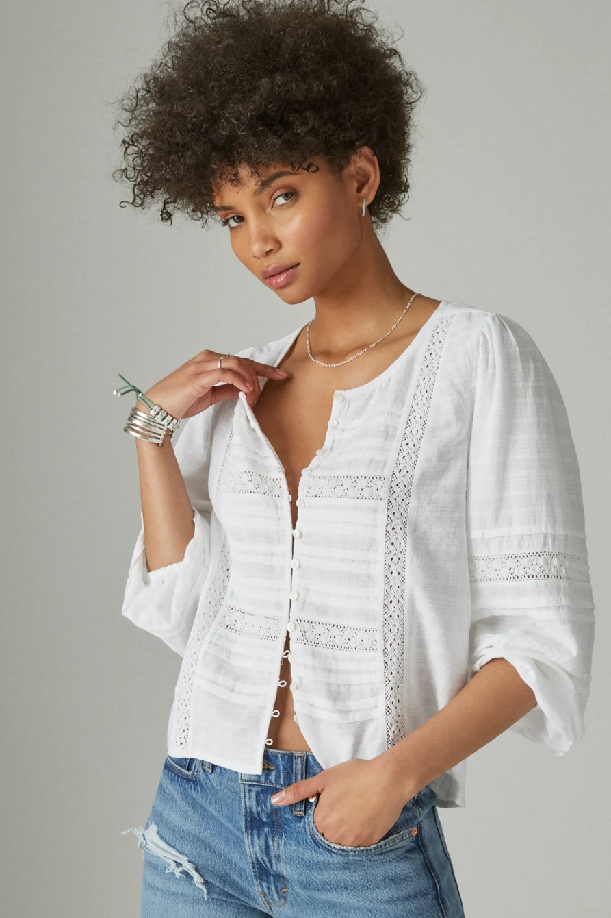 PINTUCK LACE SHIRT, image 2