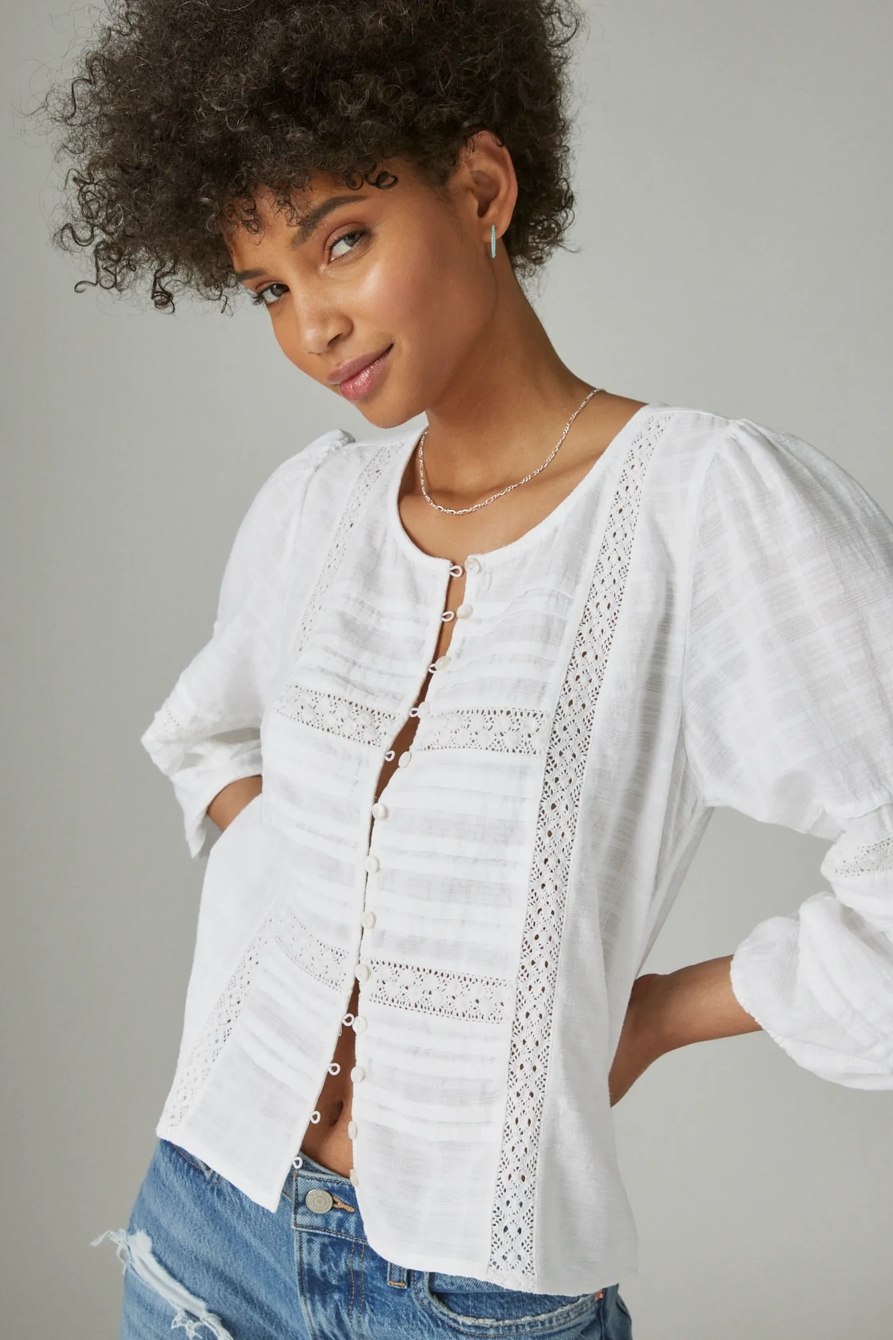 PINTUCK LACE SHIRT, image 4