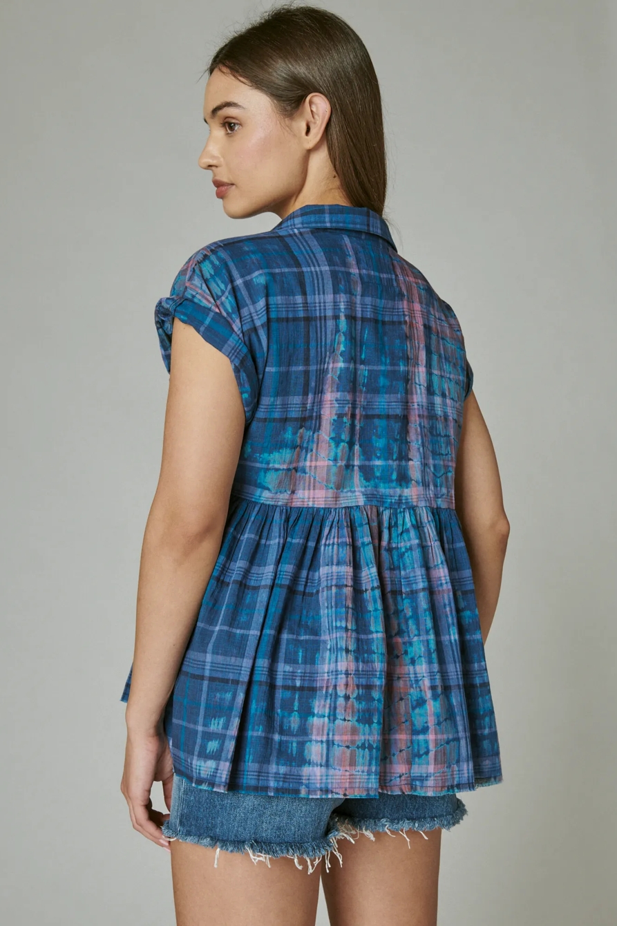 SHORT SLEEVE BABYDOLL TUNIC SHIRT, image 4