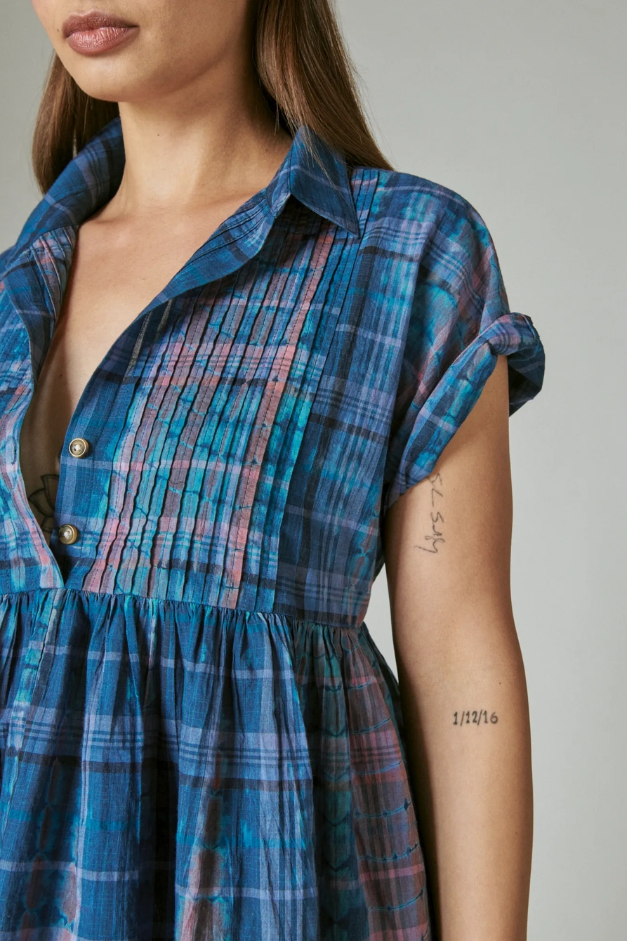 SHORT SLEEVE BABYDOLL TUNIC SHIRT, image 5