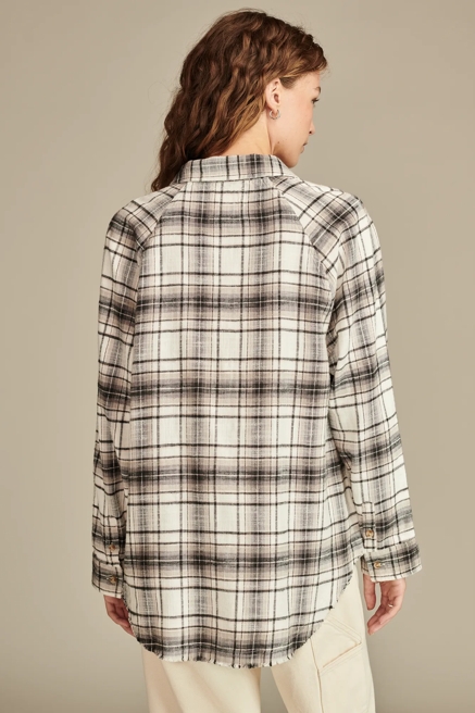 TUNIC PLAID FLANNEL SHIRT, image 4