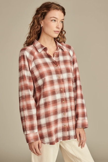 TUNIC PLAID FLANNEL SHIRT, image 3