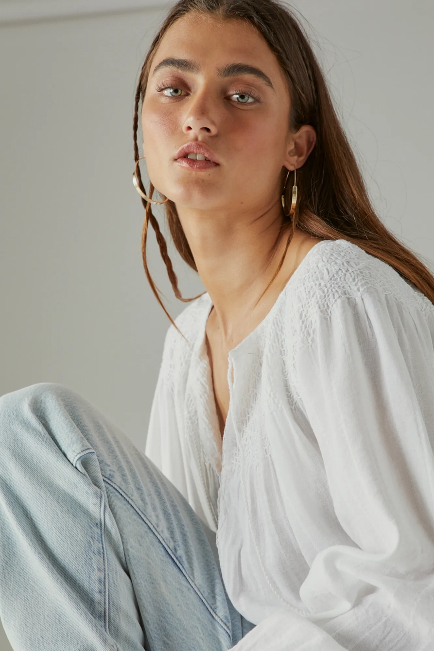 SMOCKED PEASANT BLOUSE, image 4