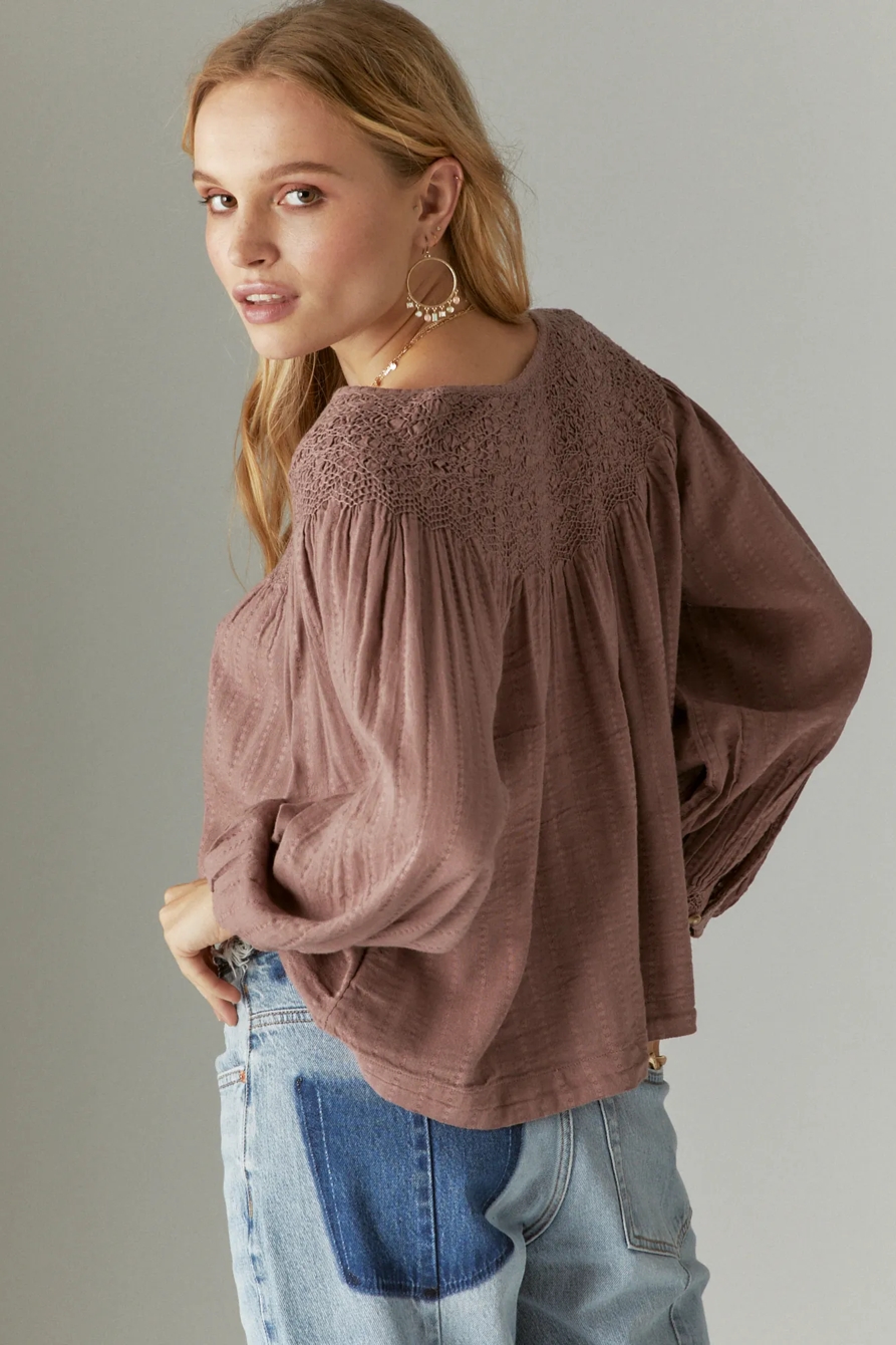 SMOCKED PEASANT BLOUSE, image 3