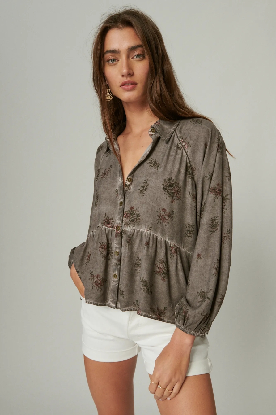 FLORAL PRINTED OVERDYE TOP, image 3