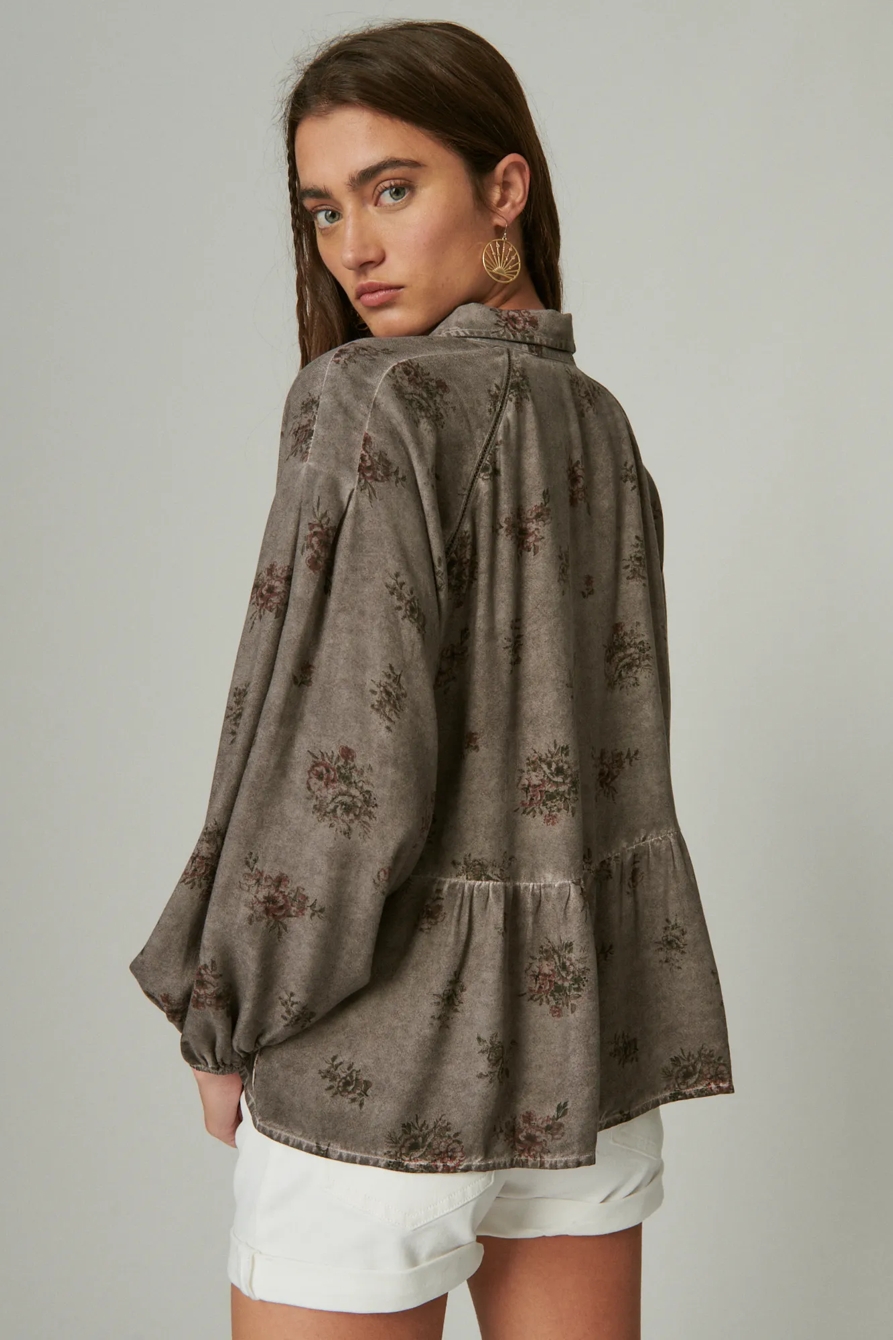 FLORAL PRINTED OVERDYE TOP, image 4