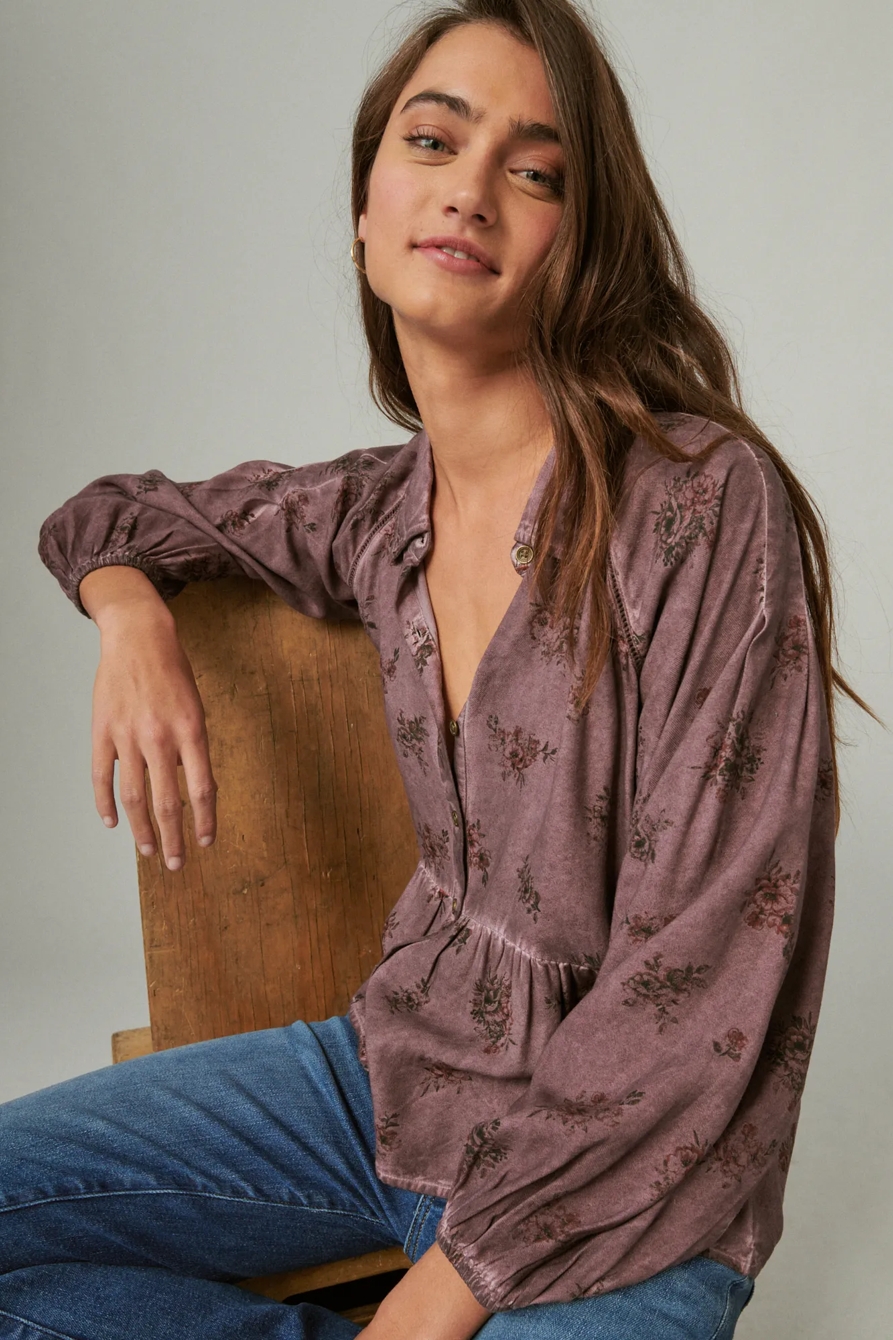 FLORAL PRINTED OVERDYE TOP, image 2