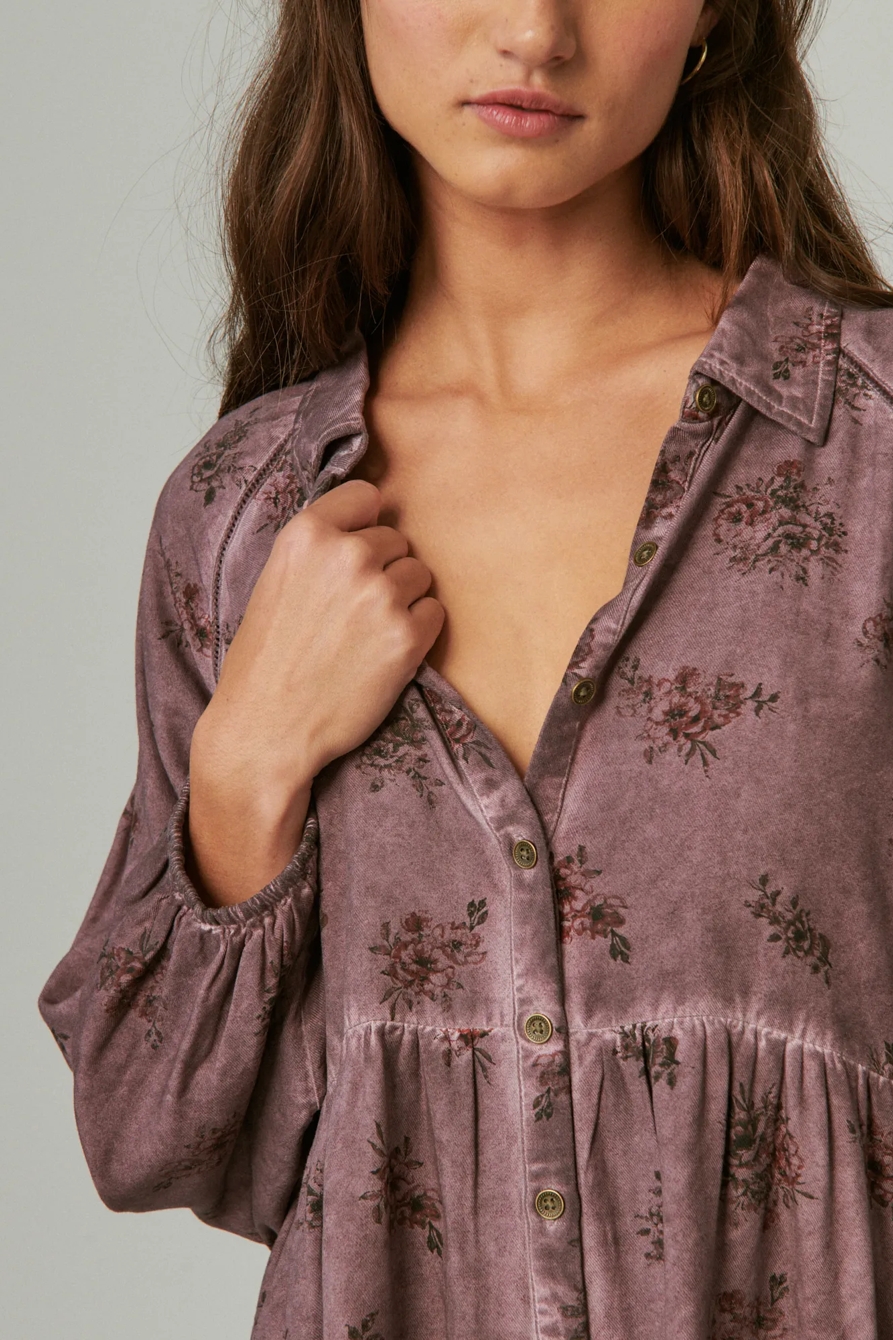 FLORAL PRINTED OVERDYE TOP, image 4