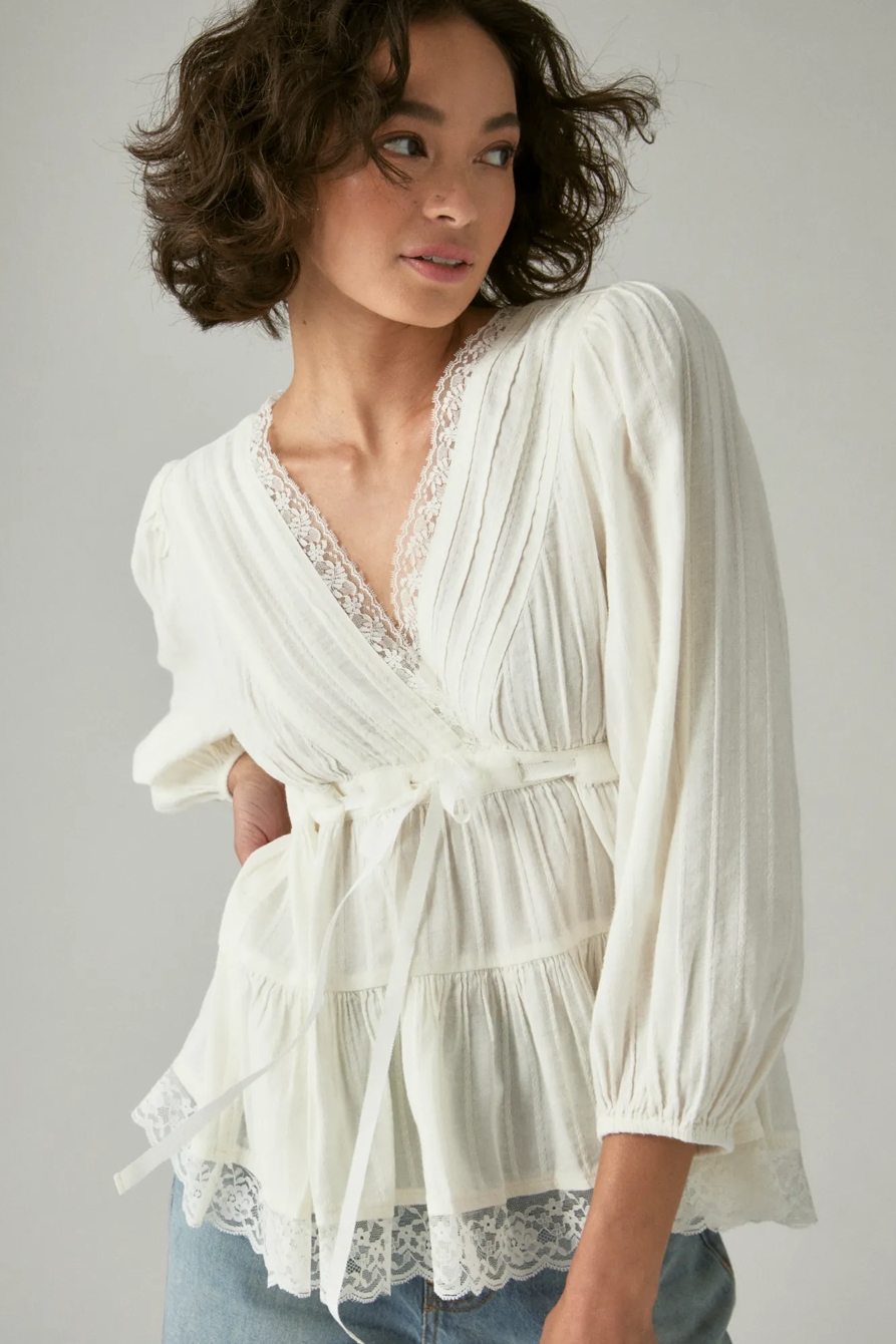 BABYDOLL LACE TRIM TOP, image 3