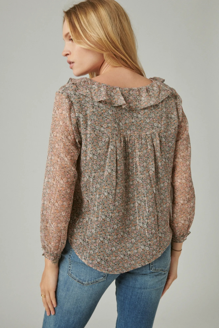 PRINTED CHIFFON BLOUSE, image 3