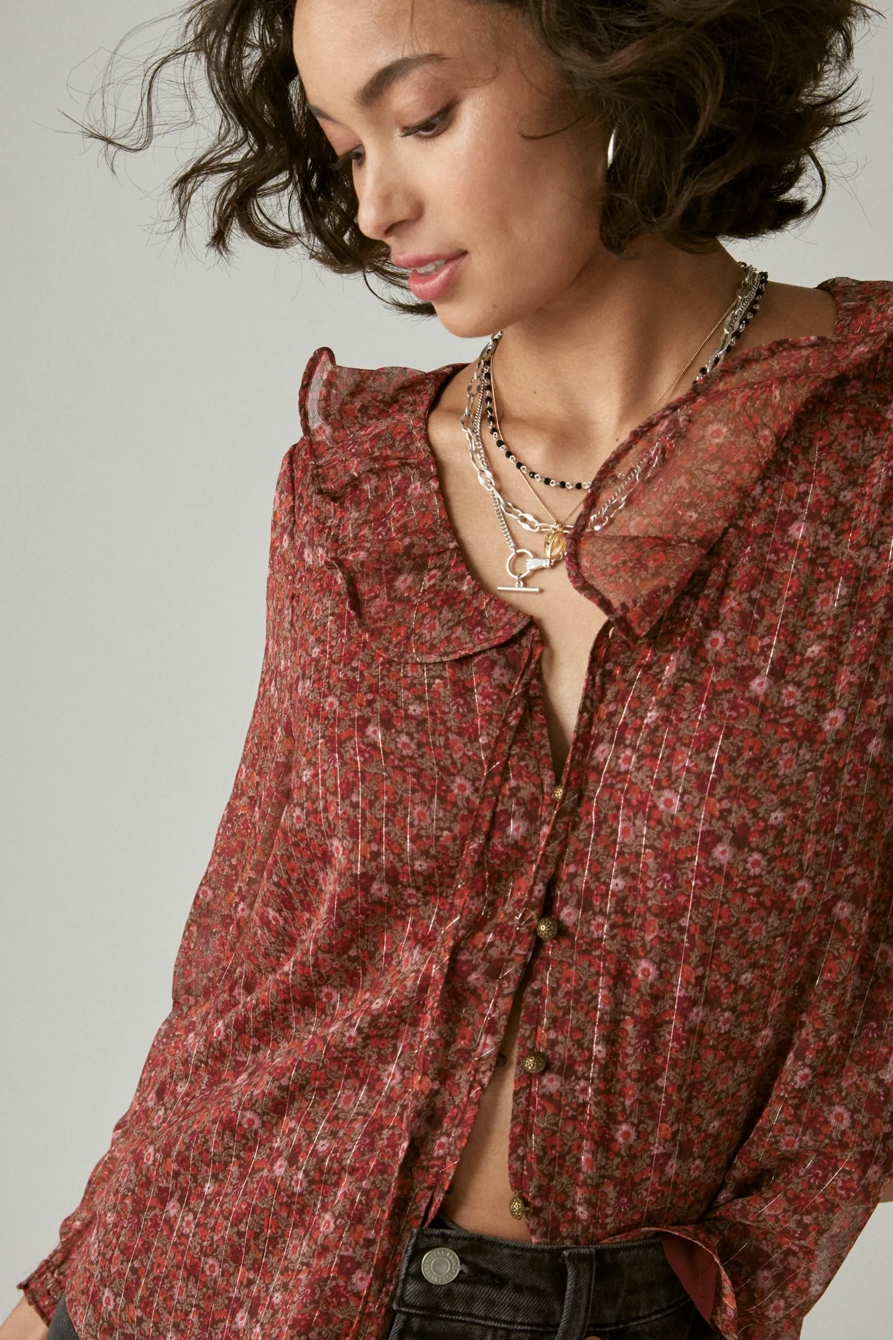 PRINTED CHIFFON BLOUSE, image 3