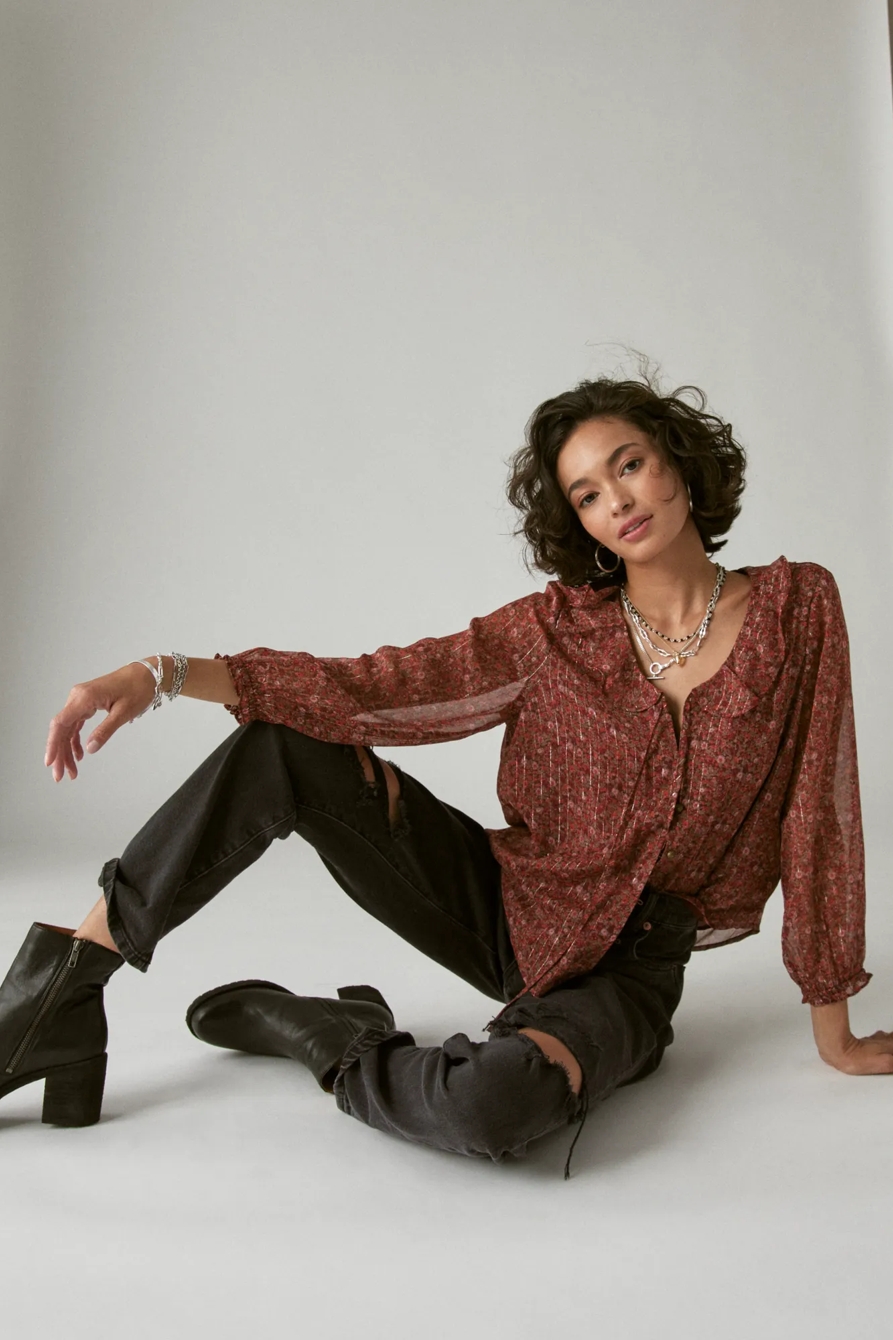 PRINTED CHIFFON BLOUSE, image 4