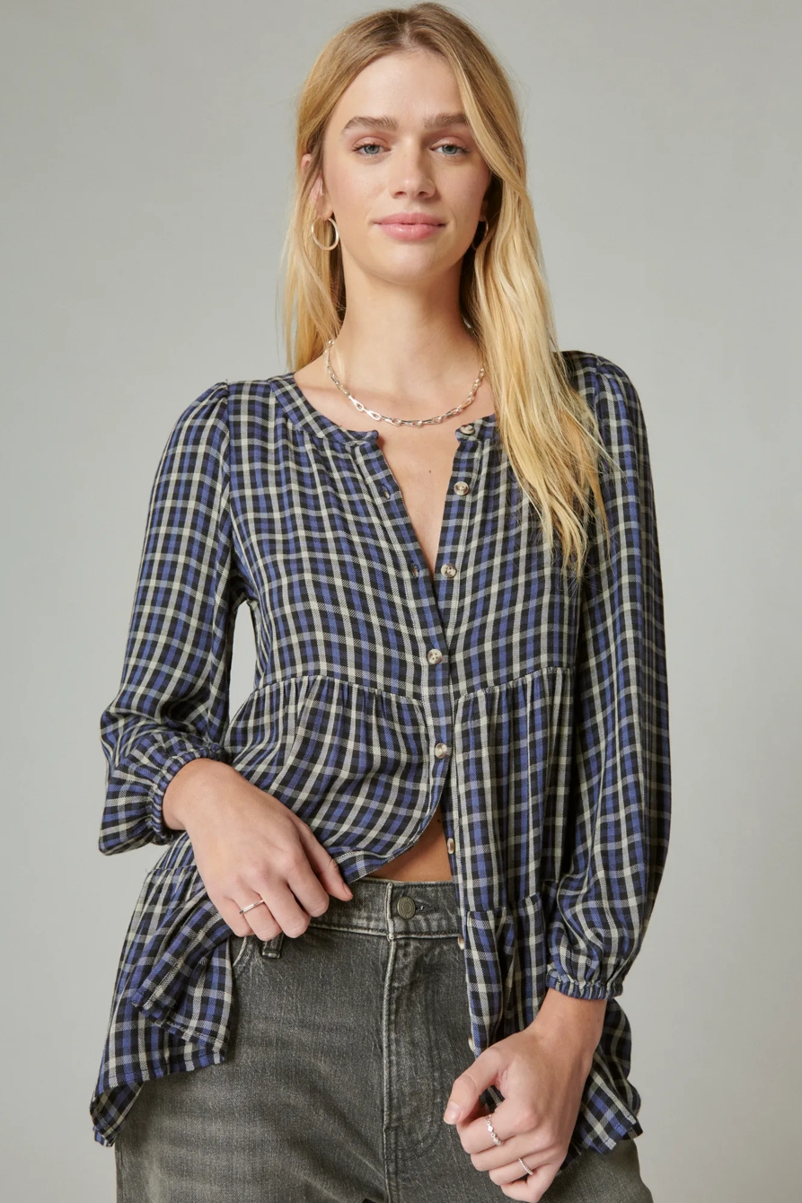 PLAID TIERED TUNIC, image 2