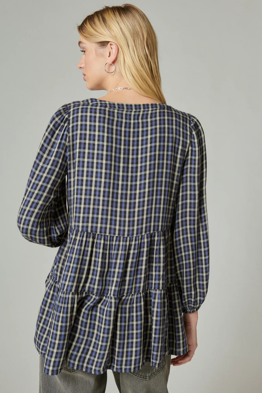 PLAID TIERED TUNIC, image 3