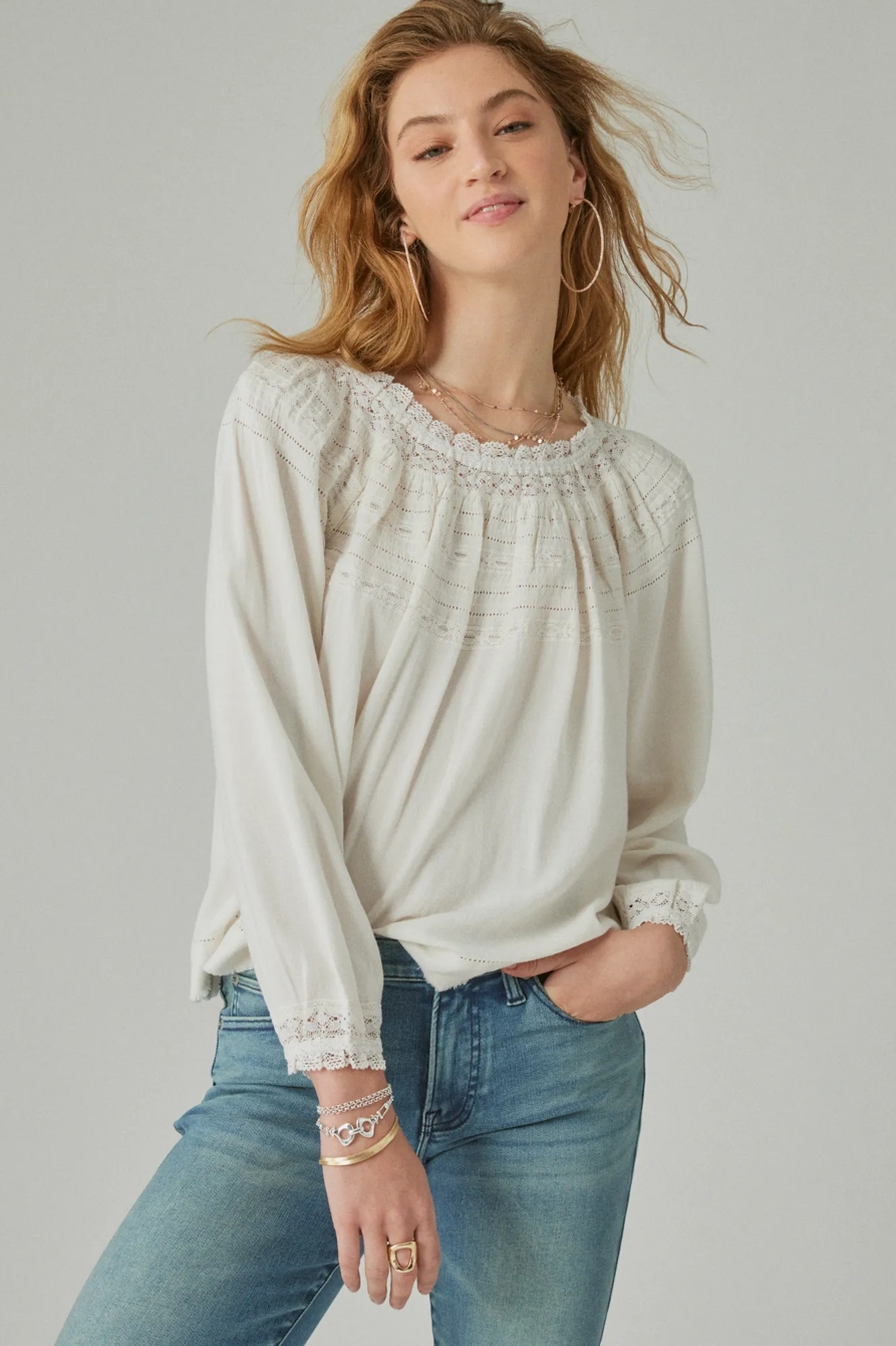 LACE PEASANT TOP, image 2