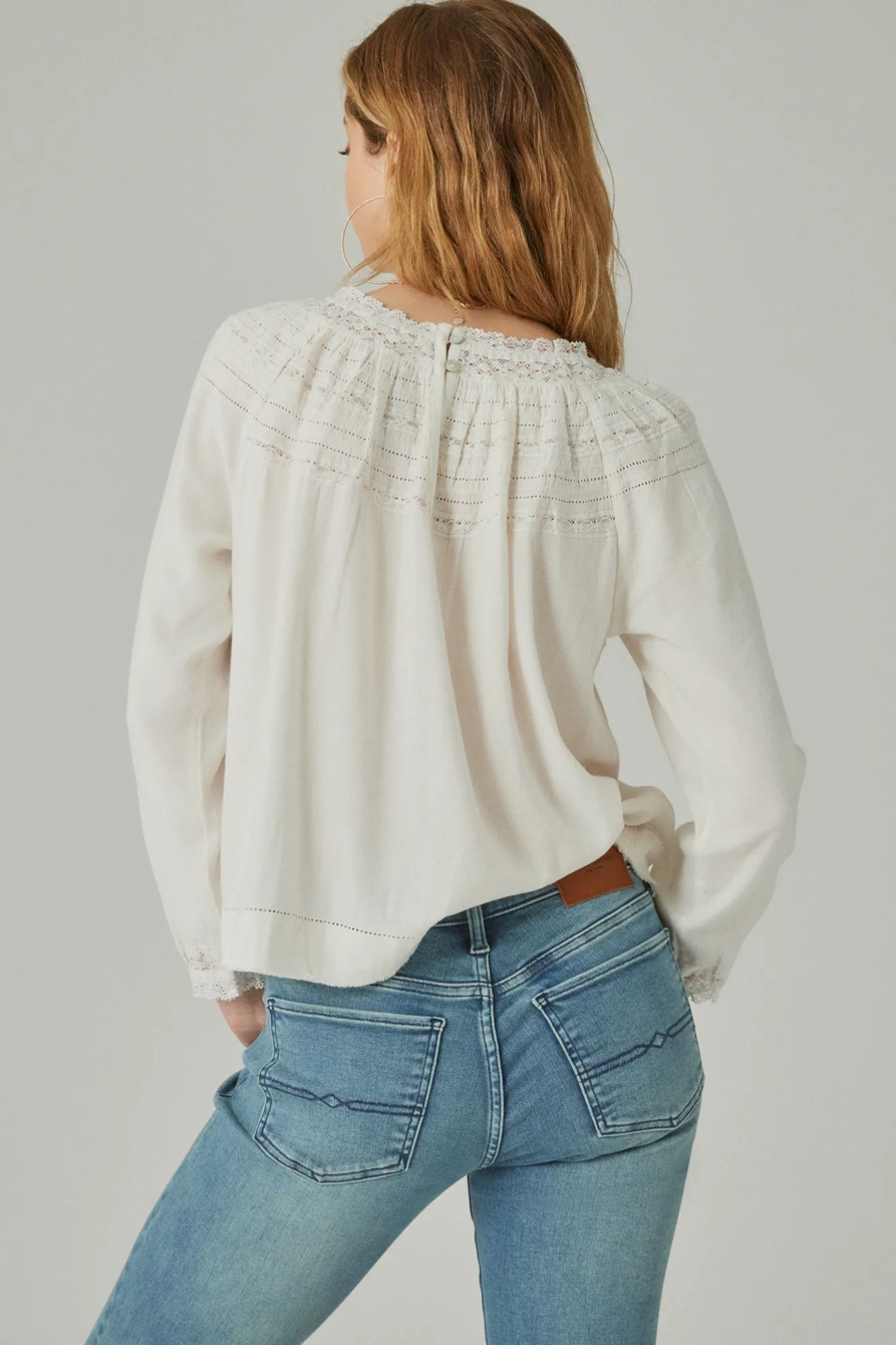 LACE PEASANT TOP, image 3