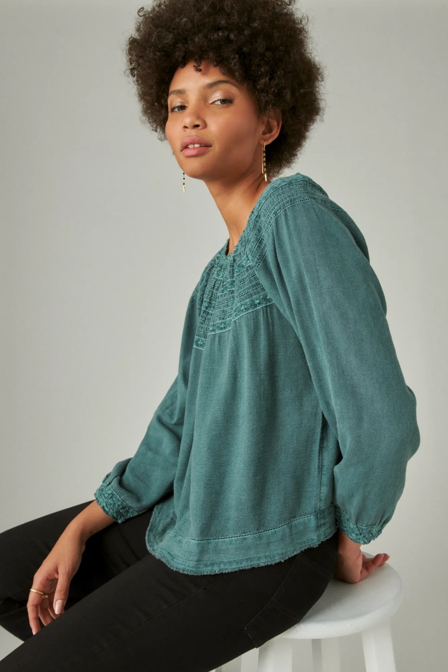 LACE PEASANT TOP, image 4