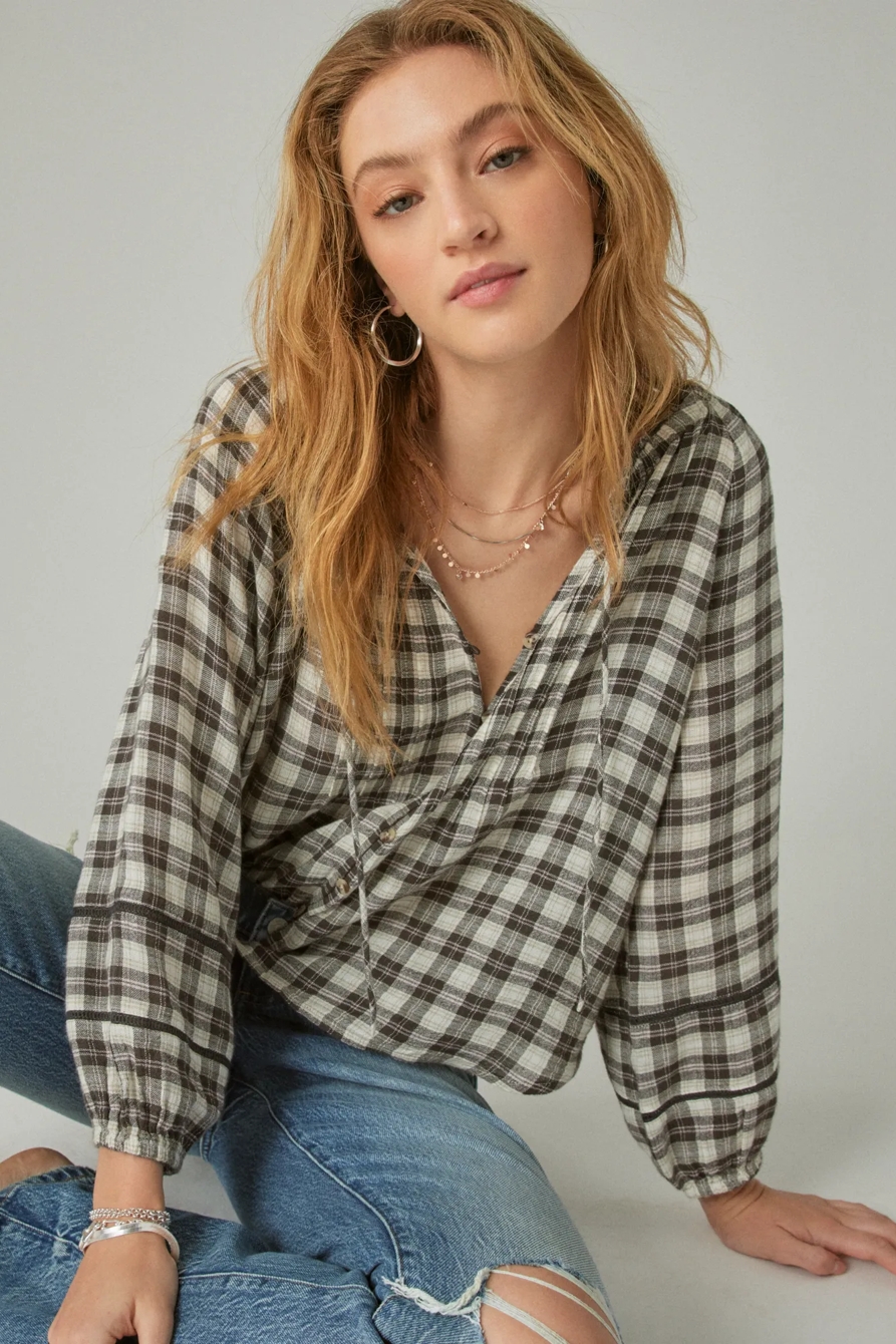 PLAID PINTUCK SHIRT, image 3