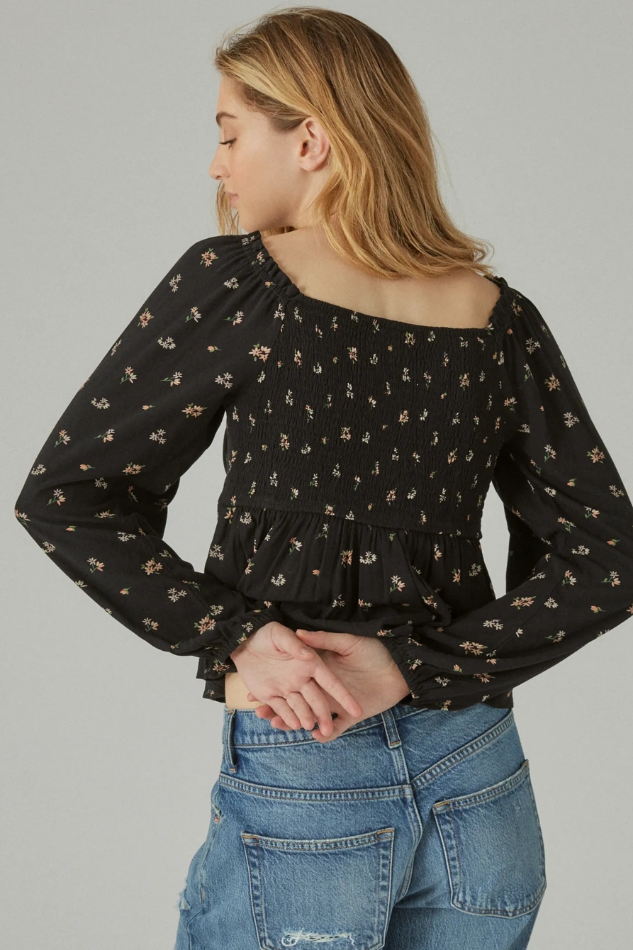 LONG SLEEVE PRINTED TOP, image 2