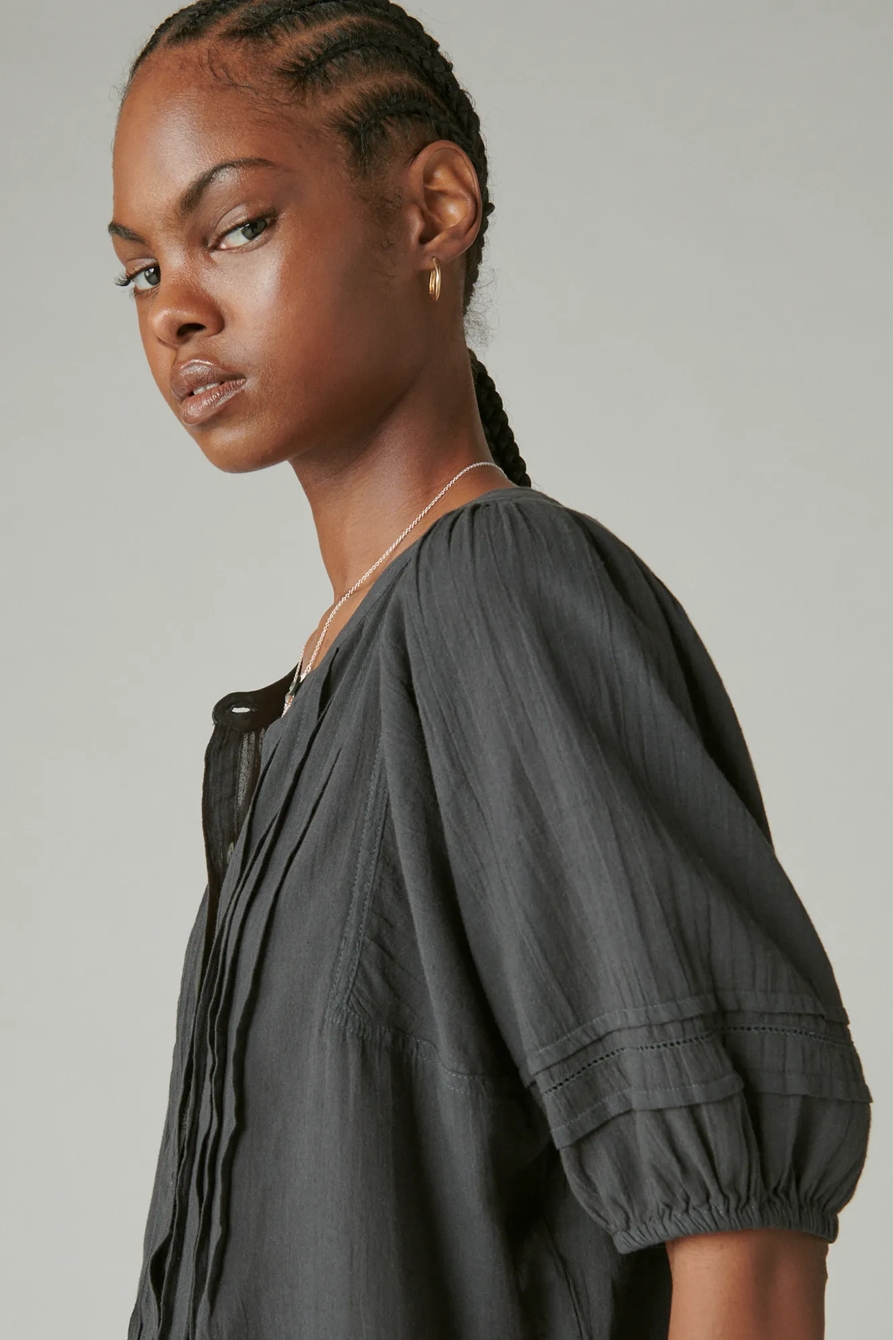 PINTUCK PEASANT BLOUSE, image 2