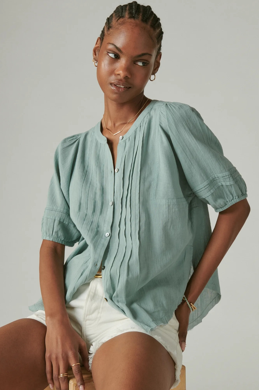 PINTUCK PEASANT BLOUSE, image 2