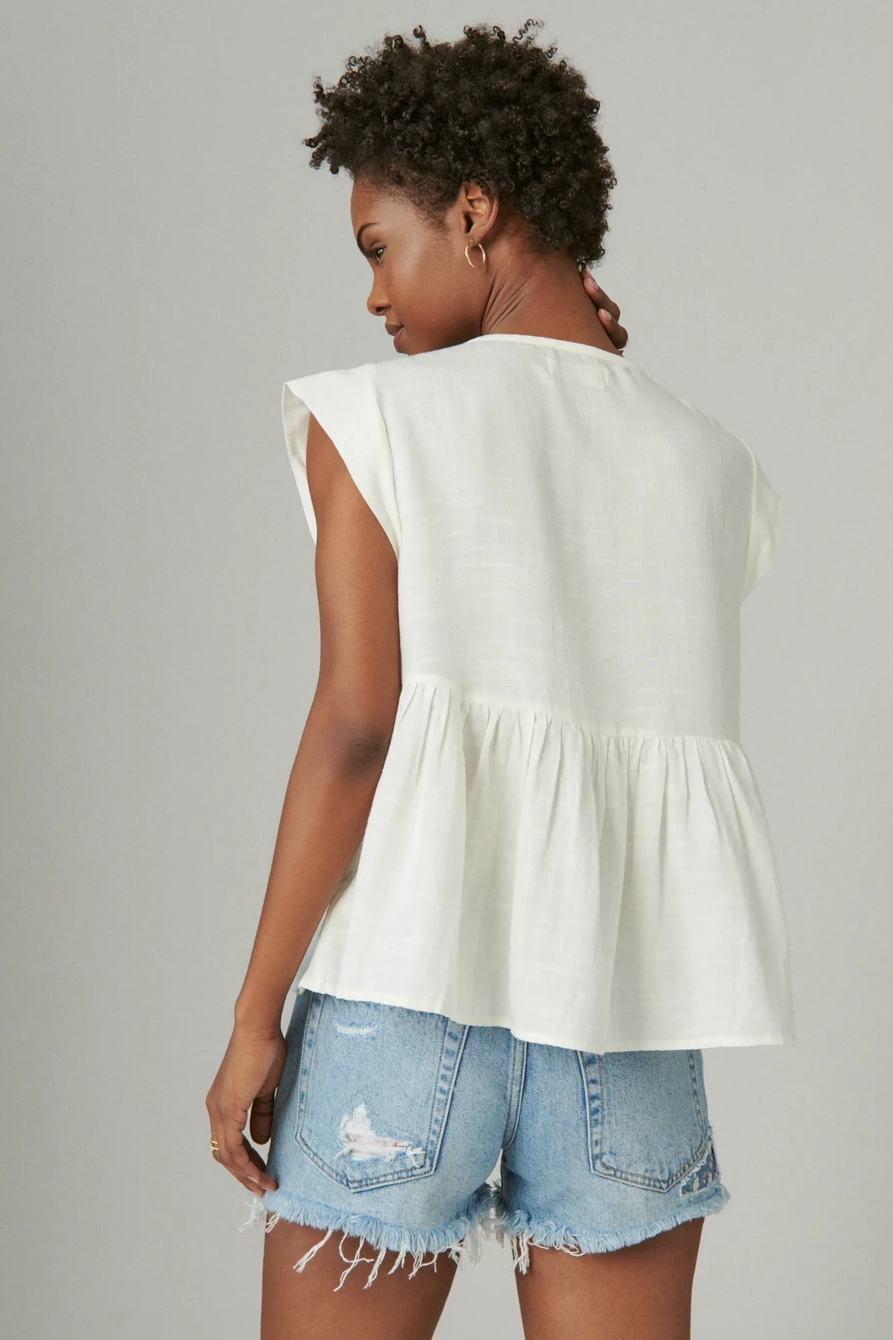 STUDDED BABYDOLL TOP, image 3