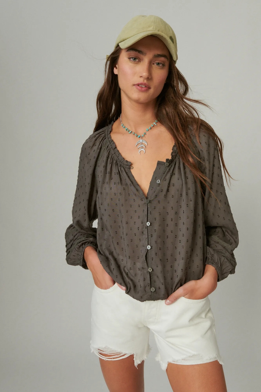 BUBBLE HEM BLOUSE, image 4