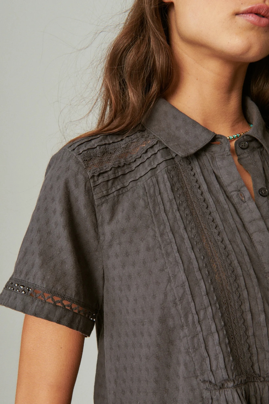 LACE BUTTON DOWN SHIRT, image 4