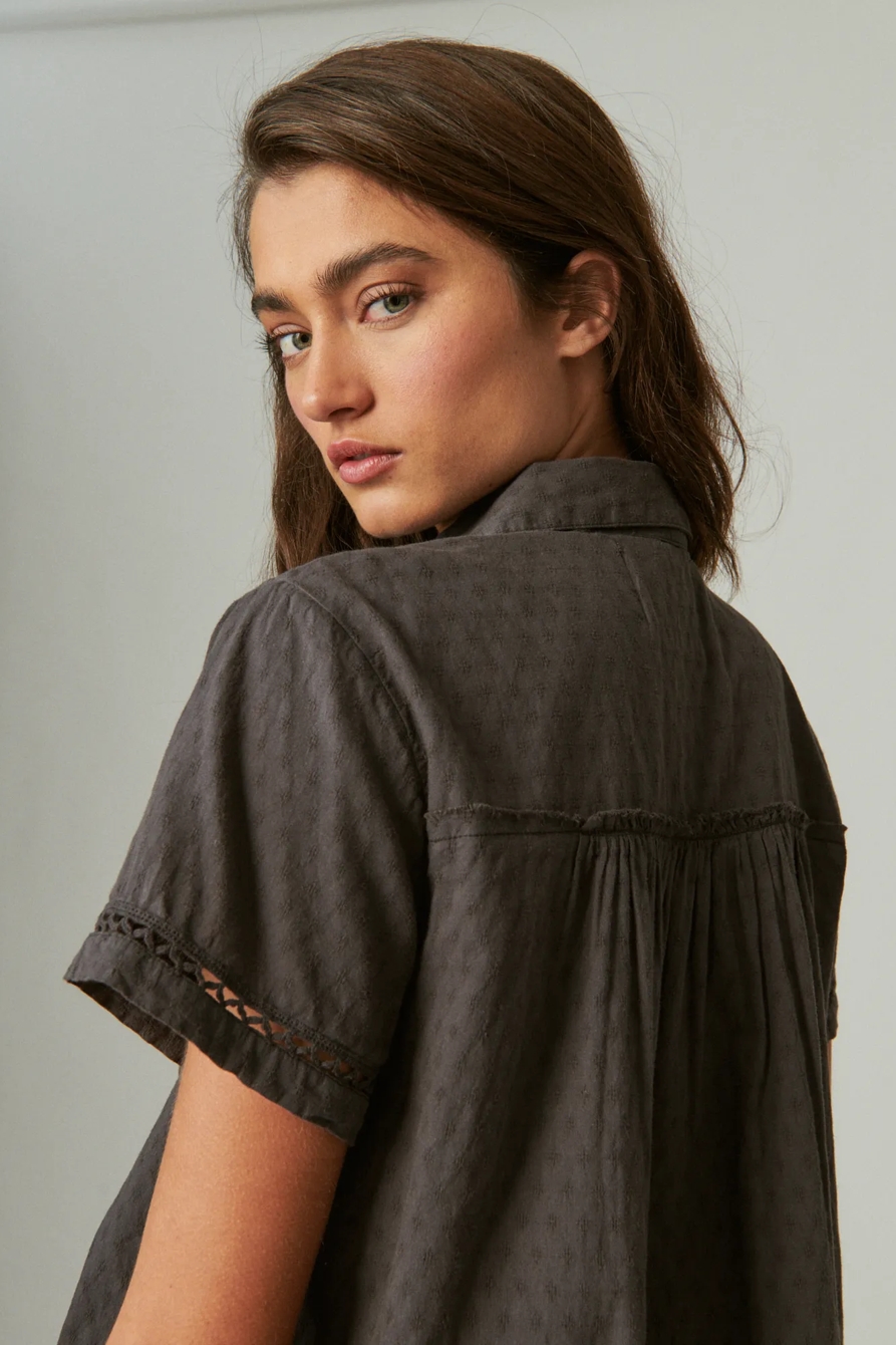 LACE BUTTON DOWN SHIRT, image 5