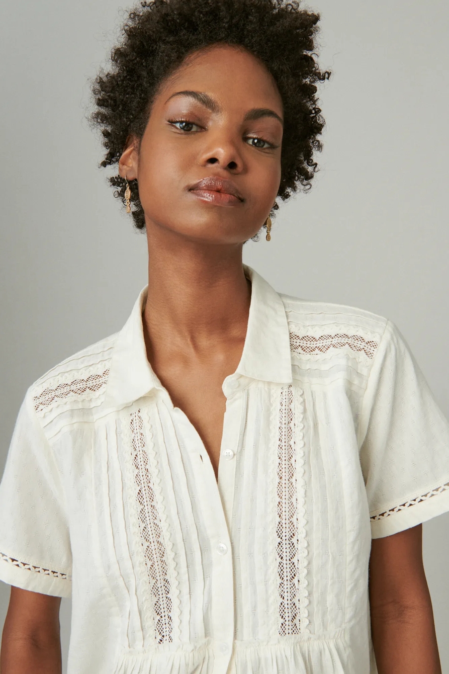 LACE BUTTON DOWN SHIRT, image 4