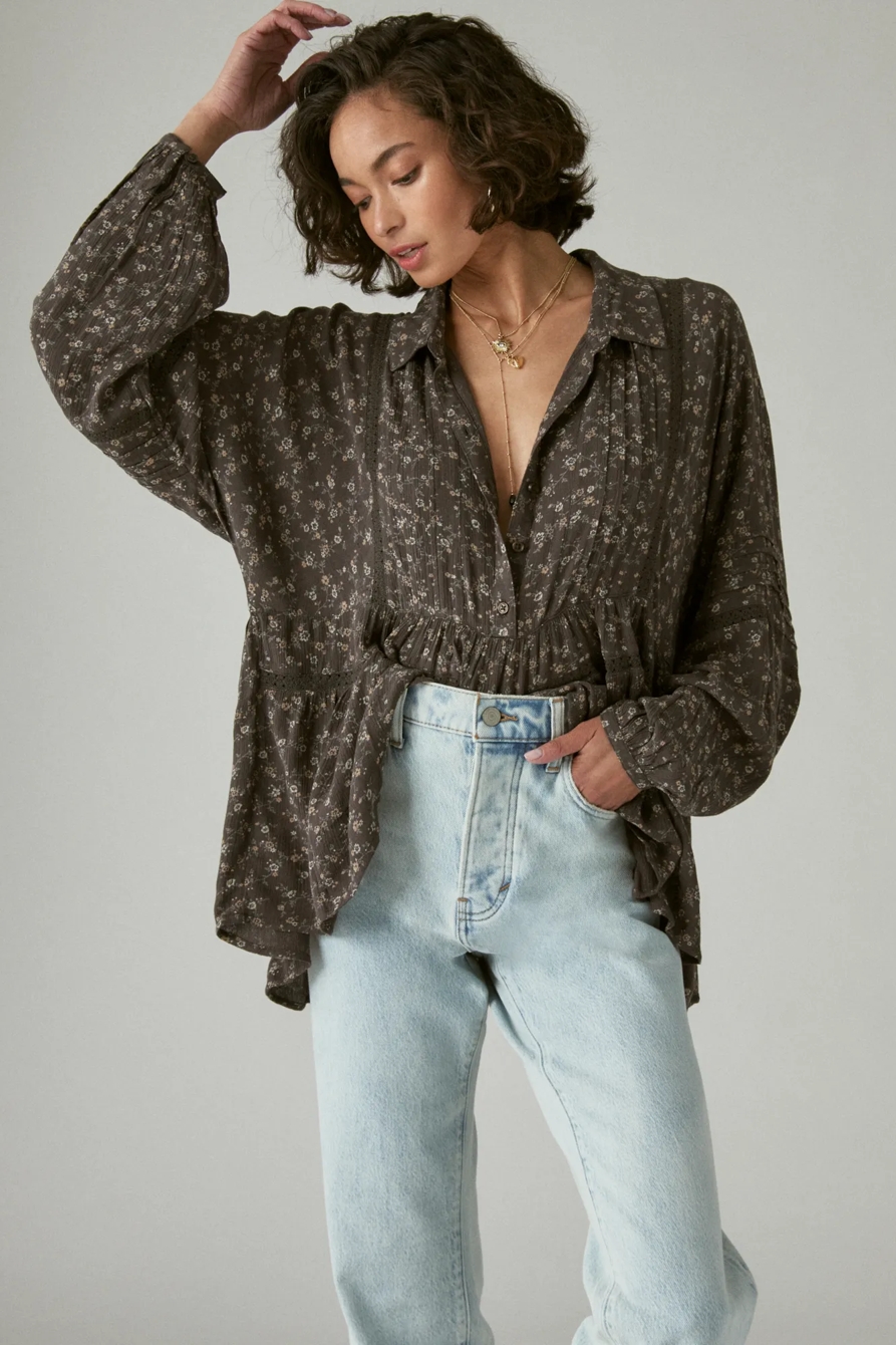 FLORAL POPOVER BLOUSE, image 2