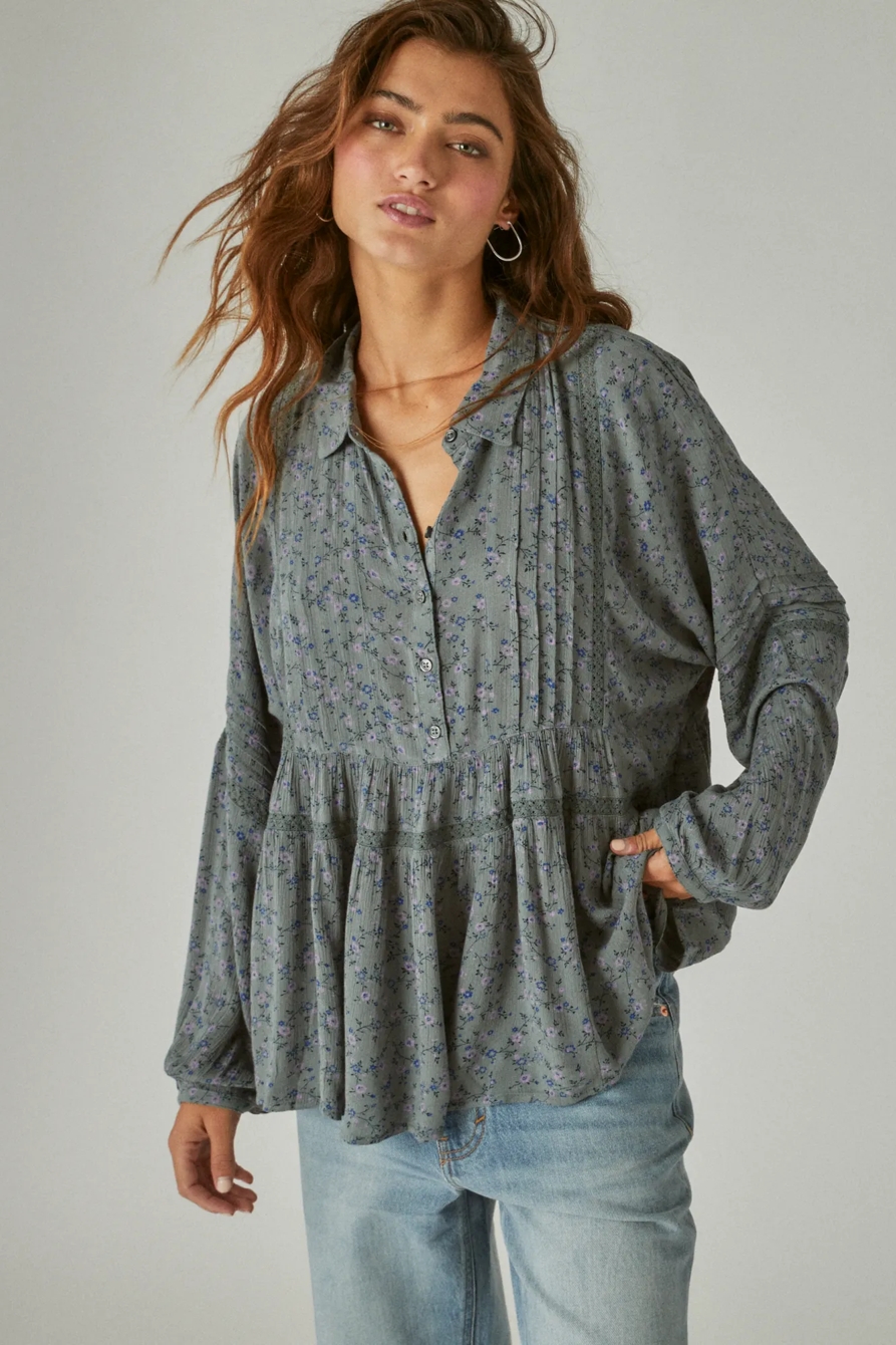 FLORAL POPOVER BLOUSE, image 2