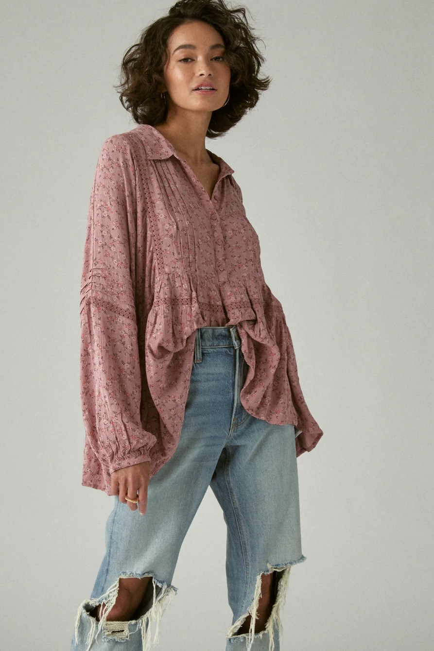 FLORAL POPOVER BLOUSE, image 3