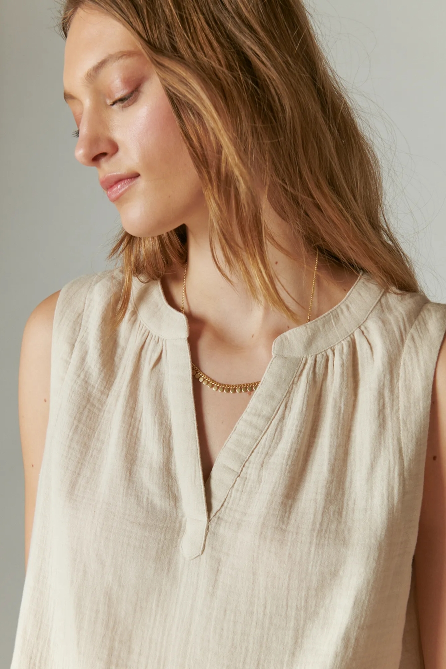 SLEEVELESS POPOVER SHIRT, image 4