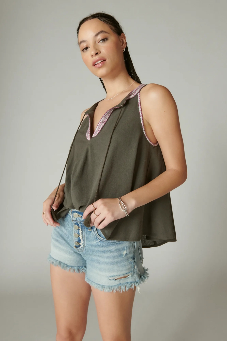EMBROIDERED PEASANT SWING TANK, image 3