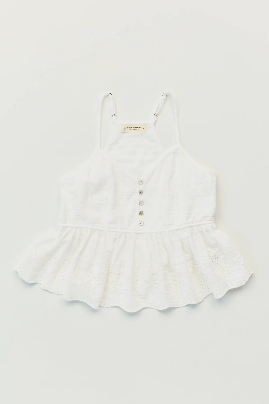 EYELET RACERBACK TANK, image 2