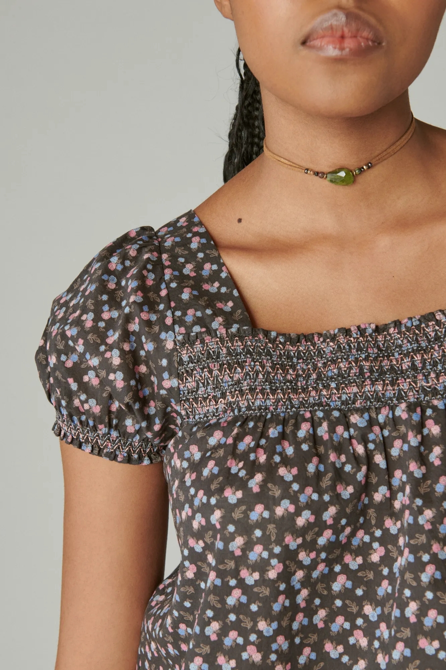 DITSY FLORAL SQUARE NECK PEASANT TOP, image 4