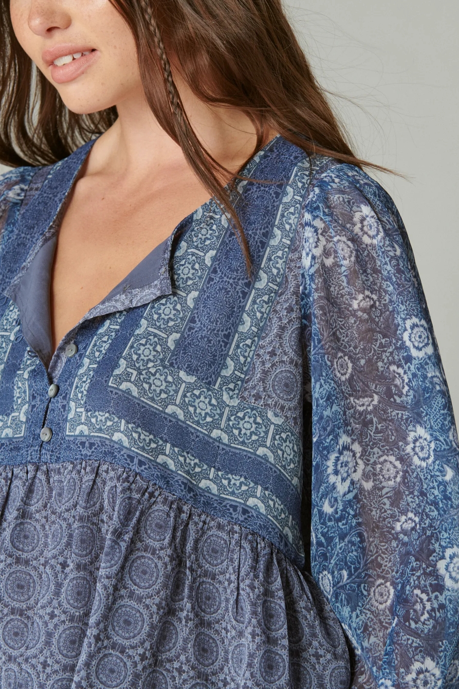 LONG SLEEVE PRINTED TUNIC, image 4